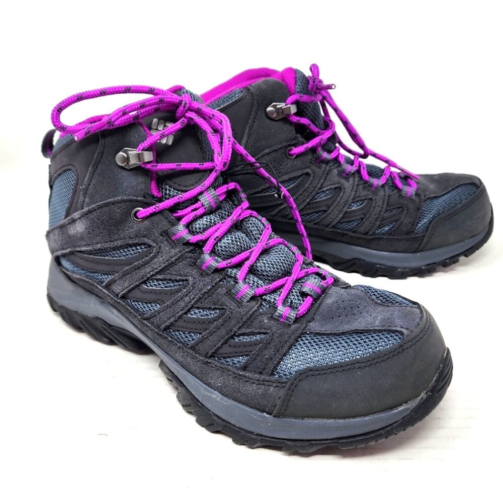 Columbia Crestwood Mid Waterproof Hiking Lace Up Leather Boots Women Size 9 New